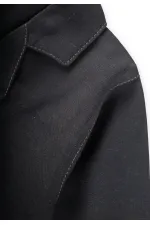 Keten Kalın Taba Dikişli Ceket 2-7 Yaş Antrasit