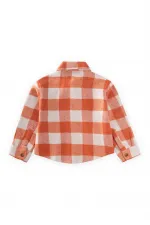 Oduncu Gömleği 1-9 Yaş Oranj Ekose