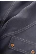 Dizi Kapaklı Keten Pantolon 2-7 Yaş Antrasit