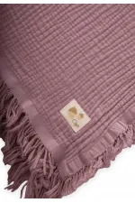 Four Layer Tassel Blanket 80X120 Cm Copper