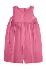 Sleeveless Laced Jumpsuit 2-7 Years Pink
