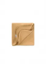 Lace Embroidered Single Layer Muslin Blanket 100x100 cm +/- 3 cm Mustard Yellow