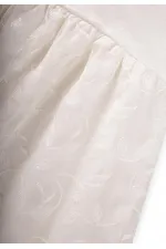Robe bébé 0-4 ans en tulle à motif de feuilles, blanc cassé