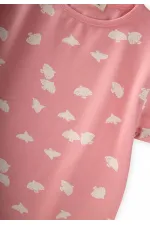 Taytlı T-Shirt Takım 1-7 Yaş Pembe