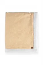 Plush Straw Pattern Baby Blanket 85X100 cm Mustard Yellow