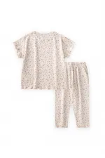 Ensemble pyjama à motifs pour enfants de 1 à 8 ans, motif floral frais