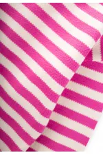 Balıksırtı Çizgili Triko Sweatshirt 2-10 Yaş Fuşya