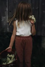 Velvet Trousers, Ages 1-8, Light Brown