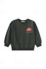 Bıg Olıta Baskılı Sweatshirt 2-10 Yaş Haki Yeşil