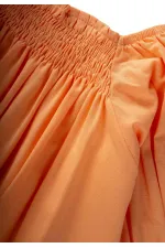 Sıra Lastikli Elbise 2-7 Yaş Kavuniçi