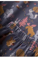 Printed Patterned Pajama Set, Ages 2-7, Dark Gray