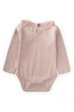 Body à col volanté, saisonnier, 0-3 ans, rose poudré