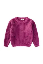 Thessaloniki Knit Sweater, Ages 2-8, Purple