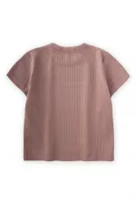 Basic Ribbed T-Shirt 1-5 Years Copper