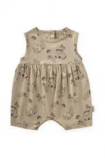 Desenli Kısa Tulum 0-3 Yaş Mint Yeşili