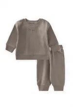 Ensemble sweat-shirt brodé Be Cool, taille S, couleur vison, 0-5 ans