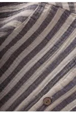 Chemise en mousseline rayée bleu marine, 2-10 ans