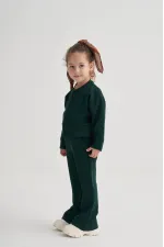 Modal İspanyol Paça Takım 2-7 Yaş Zümrüt