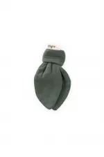 Wooden Muslin Fabric Teether Khaki Green