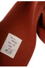 Children's Scarf 25X140 Cm Rust Thin Striped