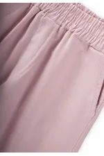Kadife Pantolon 4-12 Yaş Pudra Pembe