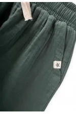 Pantalon en mousseline kaki vert, 1-10 ans Pantalon en mousseline kaki vert, 1-10 ans