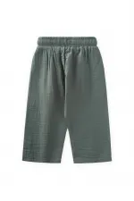 Pantalon en mousseline kaki vert, 1-10 ans Pantalon en mousseline kaki vert, 1-10 ans