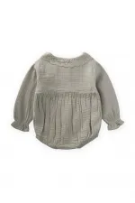 Fisto Yakalı Mevsimlik Müslin Zıbın 0-2 Yaş Su Yeşili