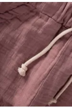 Pantalons en mousseline pour enfants de 1 à 10 ans, couleur cuivre