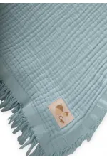 Four-Layer Tassel Blanket 80X120 Cm Mint Green