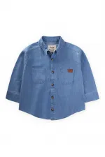 Kot Gömlek 2-8 Yaş Mavi