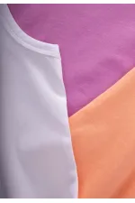 Triple Wide Strap Undershirt 2-9 Years Lilac White Salmon