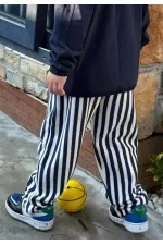 Çizgili Eşofman 3-12 Yaş Lacivert