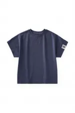 T-shirt bleu marine pour enfants de 2 à 12 ans
