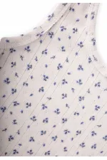 Débardeur deux pièces à larges bretelles, 2-11 ans, blanc cassé, bleu marine, motif floral