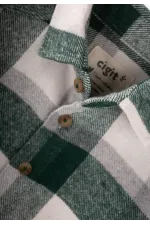 Oduncu Gömleği 1-9 Yaş Haki Ekoseli