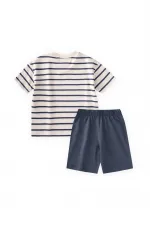 Striped Basic Capri Set, Ages 1-5, Navy Striped Striped Basic Capri Set, Ages 1-5, Navy Striped
