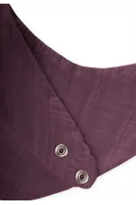 Üçgen Arkadan bağlamalı Müslin Mama Önlüğü Mürdüm