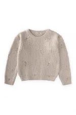 Pull Selanik en maille, 2-8 ans, naturel