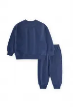 Ensemble sweat-shirt imprimé planeur pour enfants de 2 à 10 ans, bleu indigo
