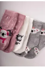 Chaussettes triple pour bébé fille 6-12 mois, couleurs assorties, lot de 1