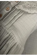 Fisto Yakalı Mevsimlik Müslin Zıbın 0-2 Yaş Su Yeşili