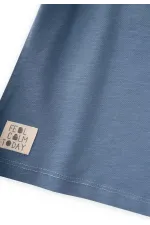 Muslin Trousers and T-Shirt Set, Ages 2-10, Indigo Blue
