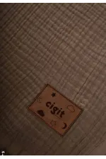 Couvre-lit en mousseline quatre épaisseurs 200 x 220 cm beige clair