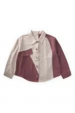 Chemise en lin bicolore, 2-7 ans, naturelle-prune