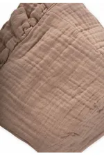 Bağlamalı Fırfırlı Müslim Bebek Şapka 0-2 yaş Vizon