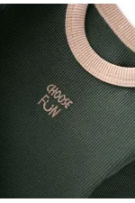 Embroidered Long-Sleeved Bodysuit Set 0-3 Years Khaki Green