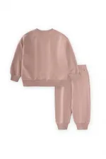 Ensemble sweat-shirt imprimé planeur beige pour enfants de 2 à 10 ans