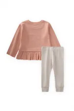 Ensemble jupe imprimée lapin et collants à volants pour enfants de 1 à 6 ans