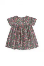 Robe fluide à motifs, 1 à 8 ans, verte